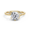 Hallie 18k Yellow Gold Round Solitaire