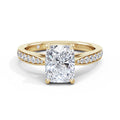 Heidi 18k Yellow Gold Elongated Cushion Diamond Band