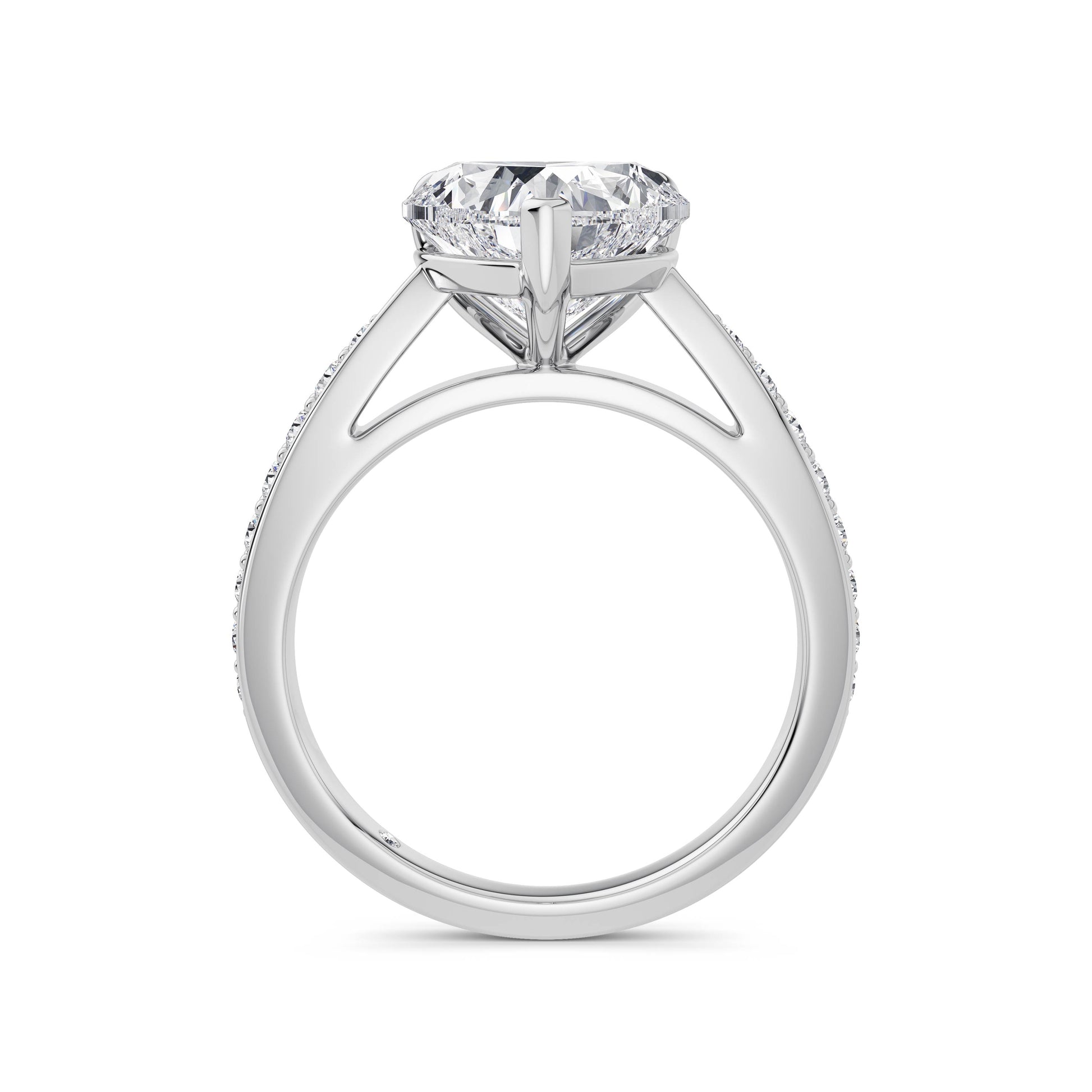 Heidi 18k White Gold Heart Diamond Band