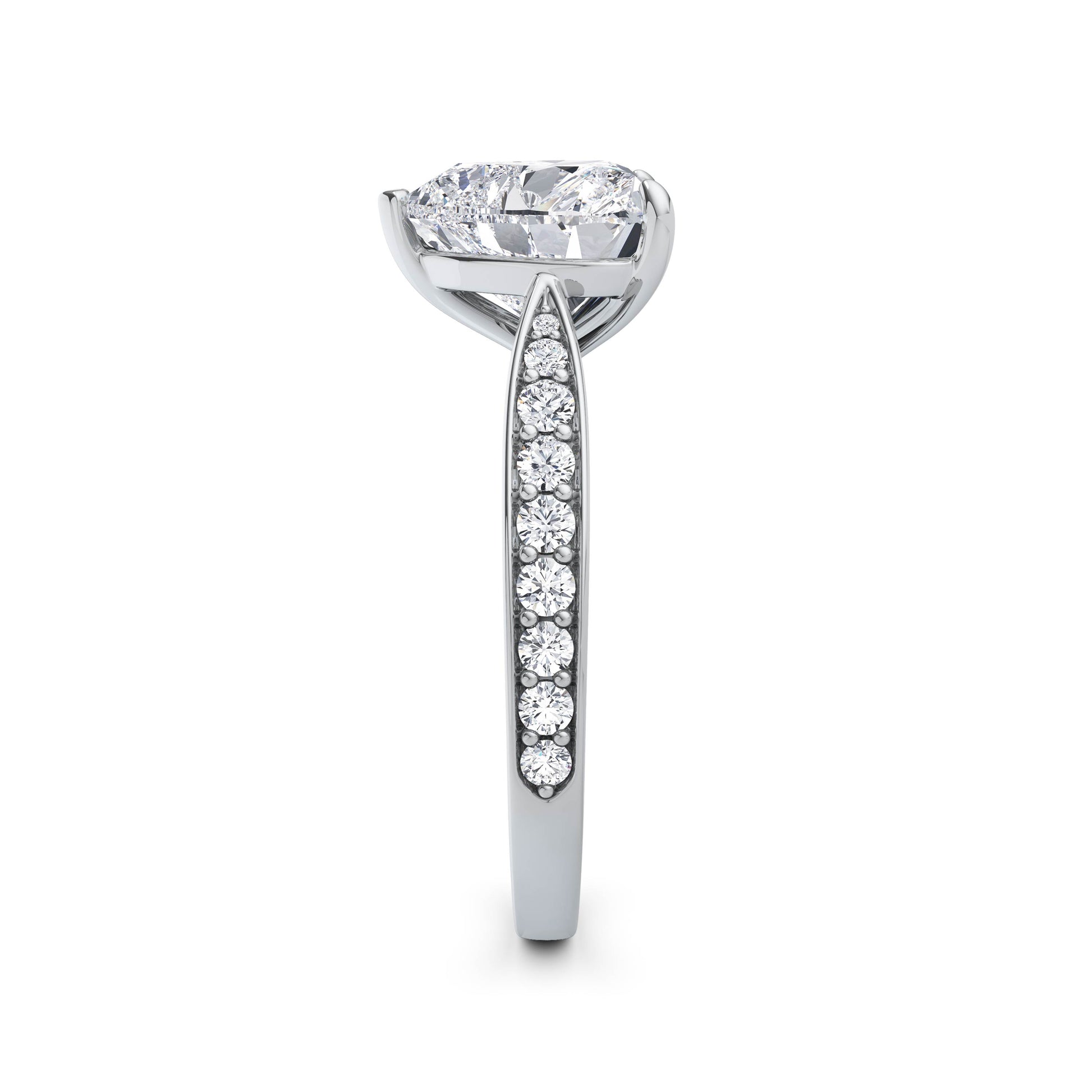 Heidi 18k White Gold Heart Diamond Band