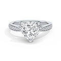 Heidi 18k White Gold Heart Diamond Band