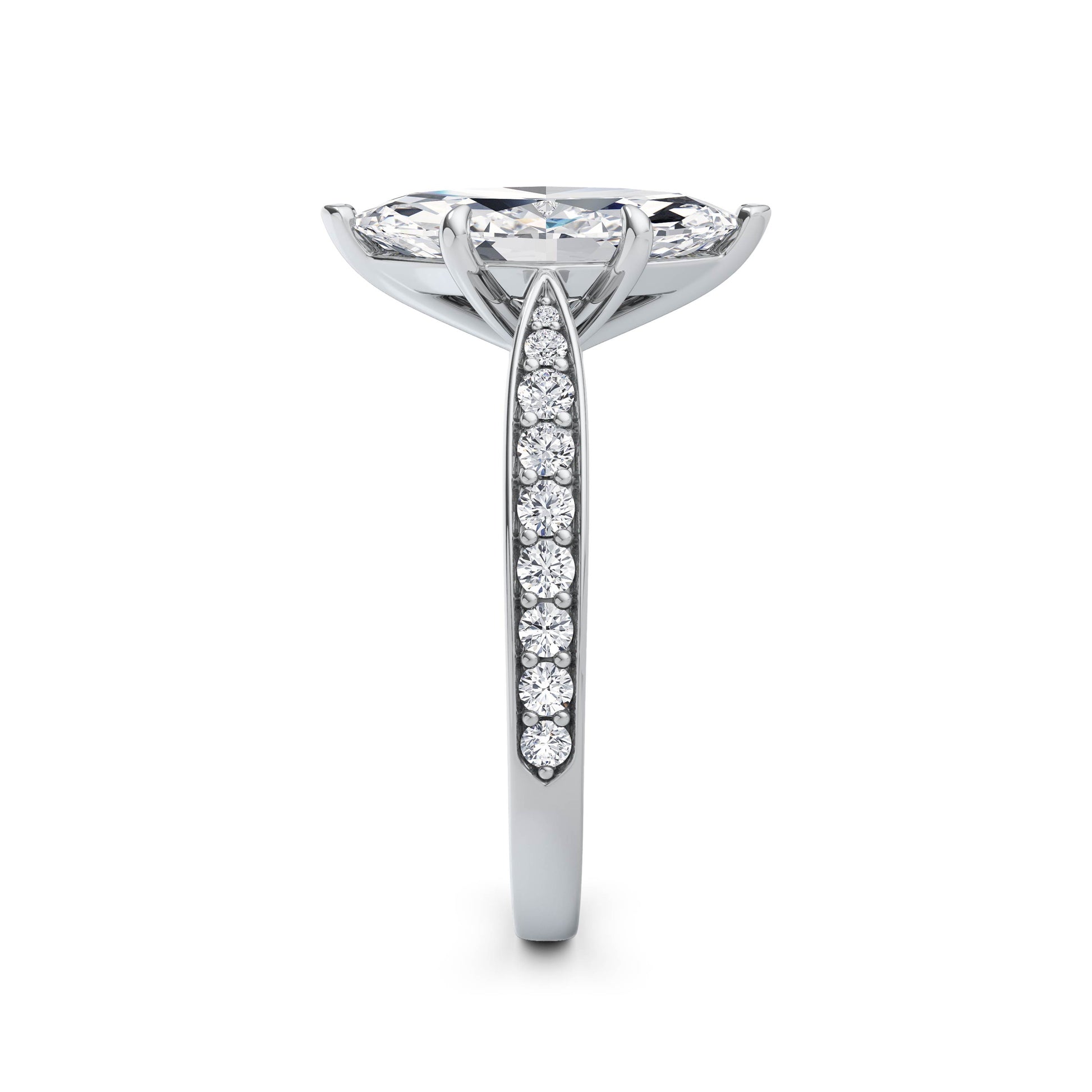 Heidi Platinum Marquise Diamond Band