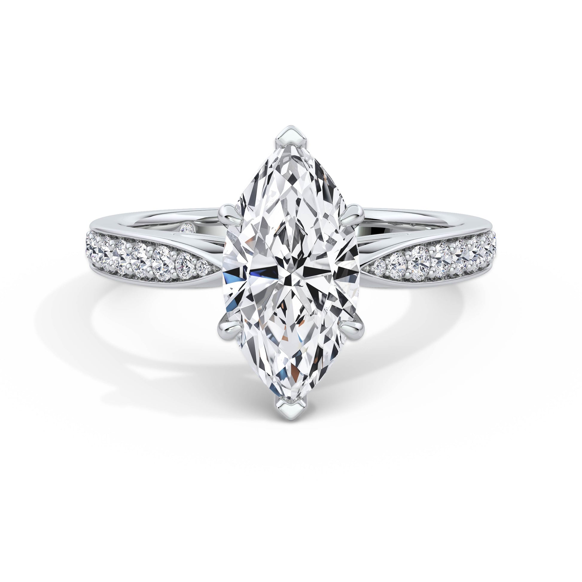 Heidi Platinum Marquise Diamond Band