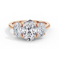Heidi 18k Rose Gold Oval Trilogy