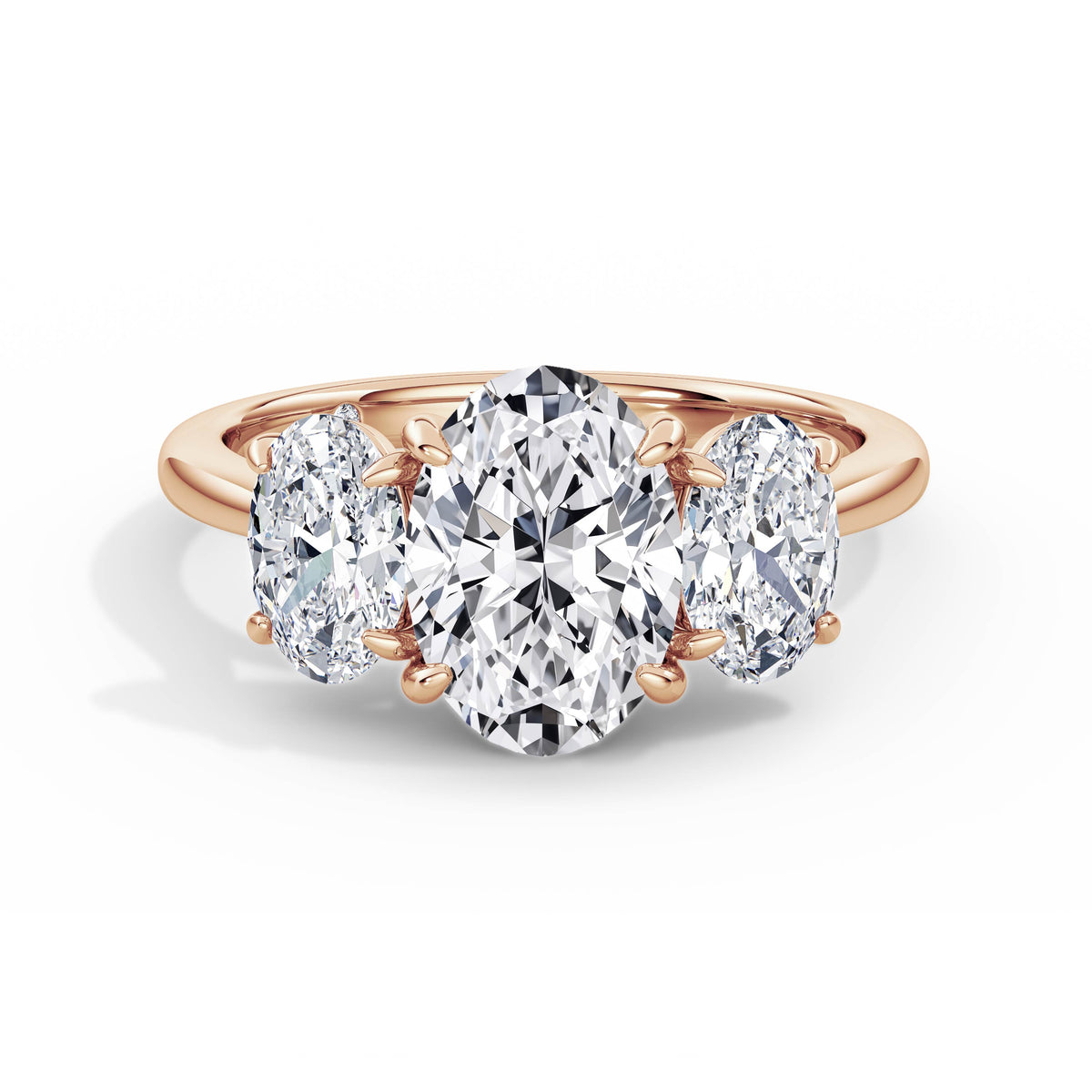 Heidi 18k Rose Gold Oval Trilogy