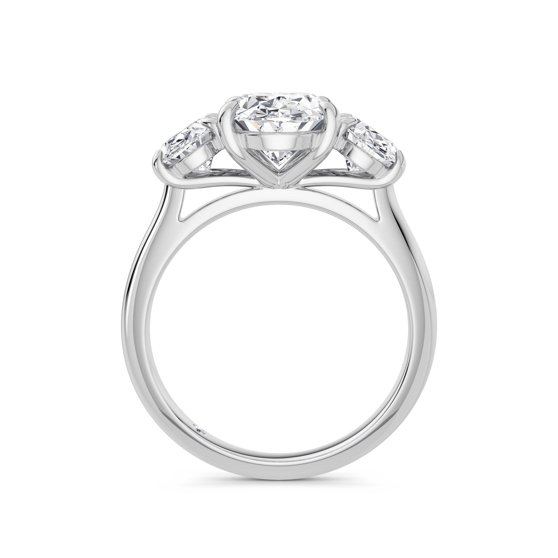 Heidi 18k White Gold Oval Trilogy