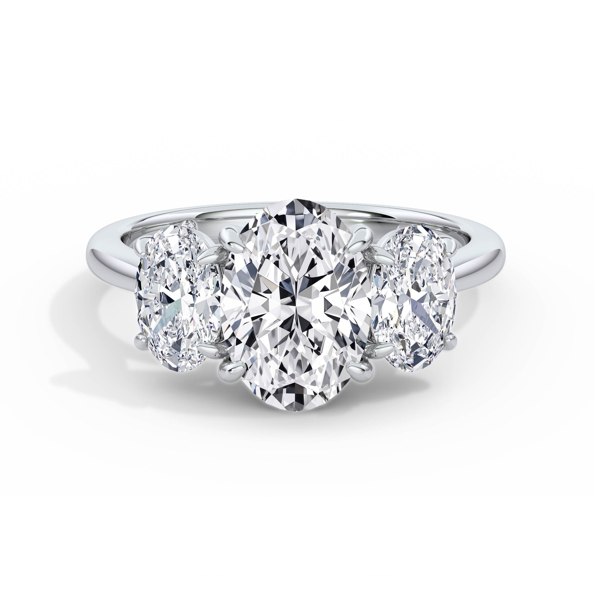 Heidi 18k White Gold Oval Trilogy