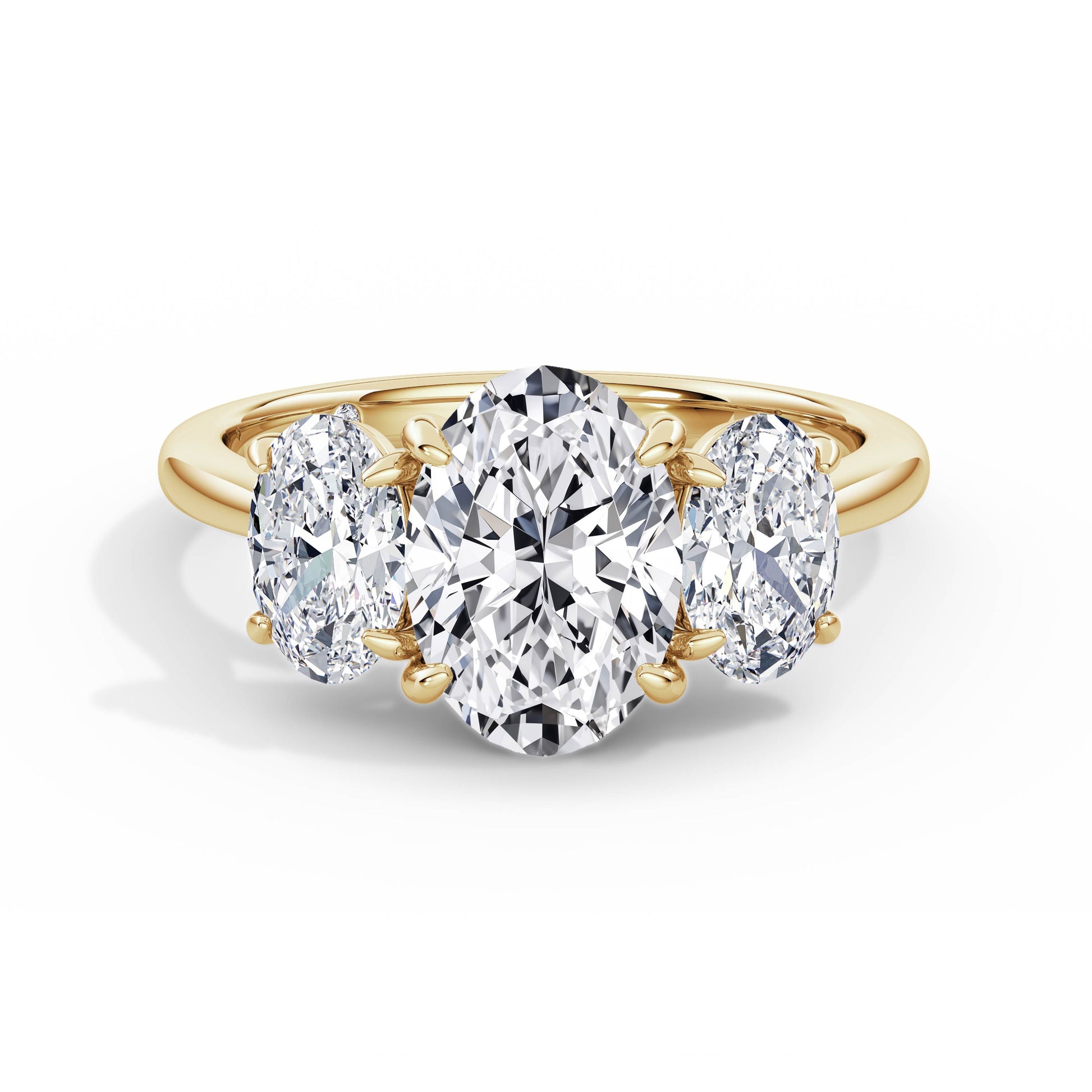 Heidi 18k Yellow Gold Oval Trilogy