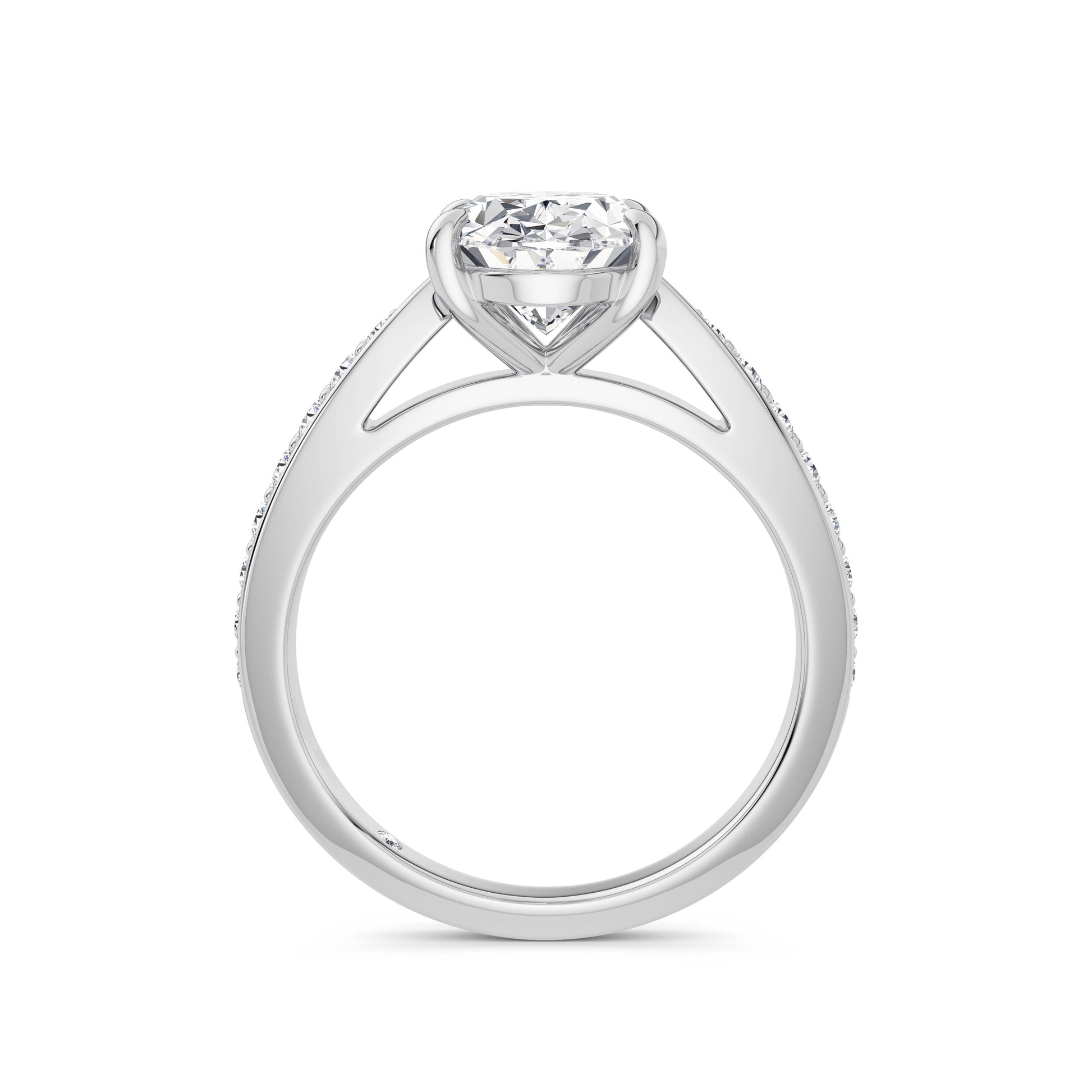 Heidi 18k White Gold Oval Diamond Band