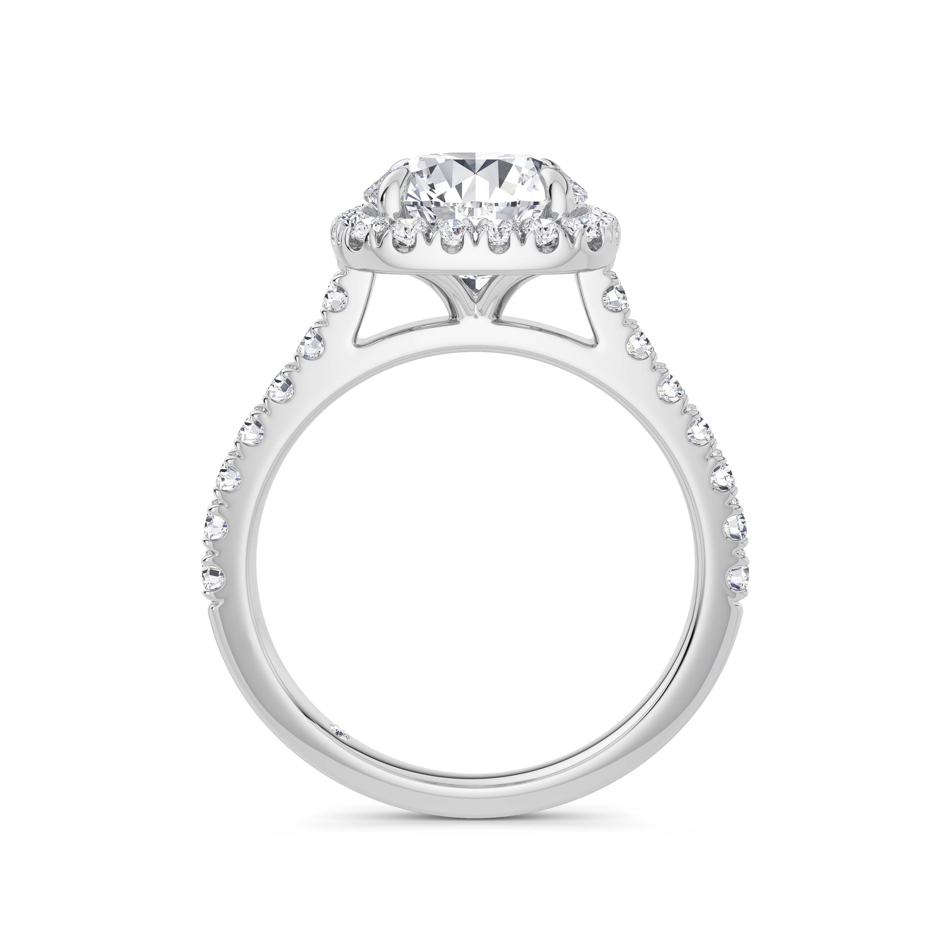 Heidi Platinum Round Halo