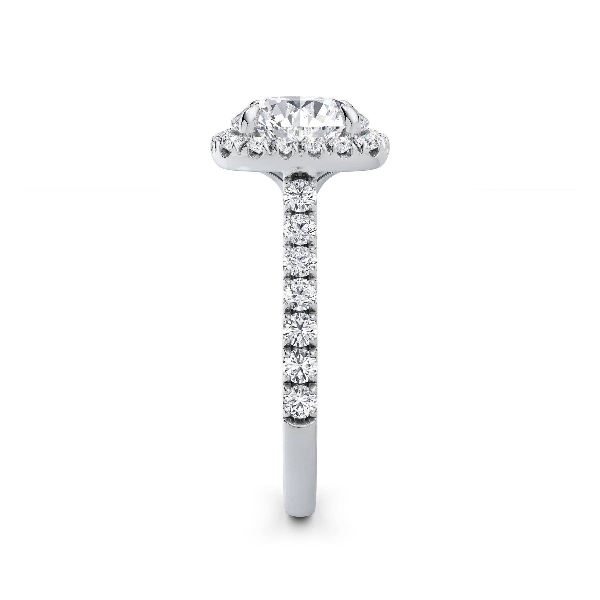 Heidi Platinum Round Halo