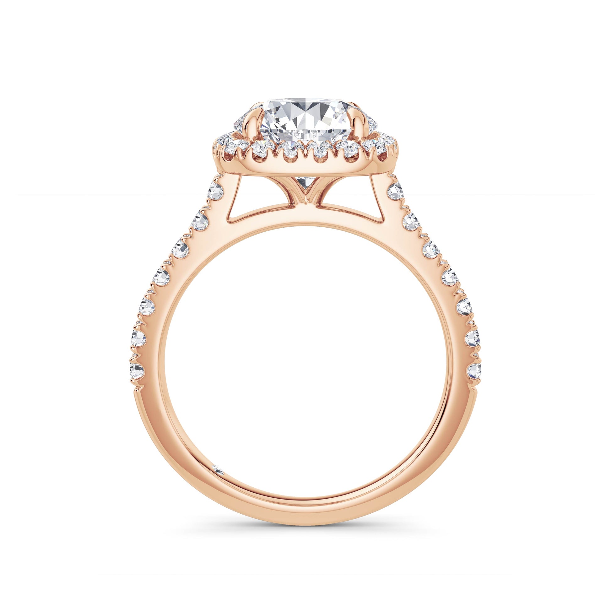 Heidi 18k Rose Gold Round Halo