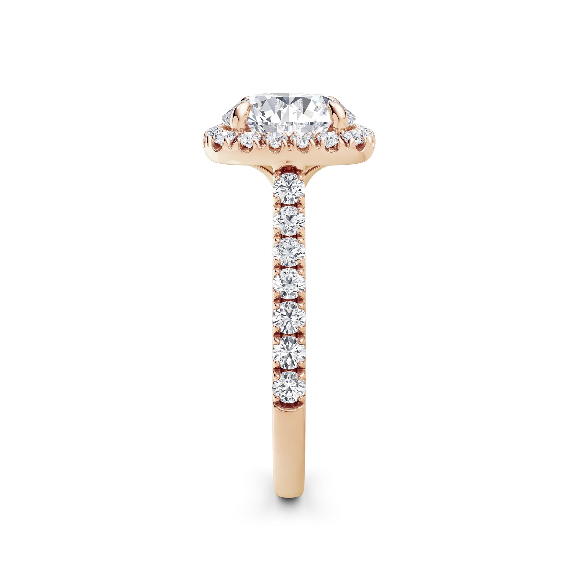 Heidi 18k Rose Gold Round Halo