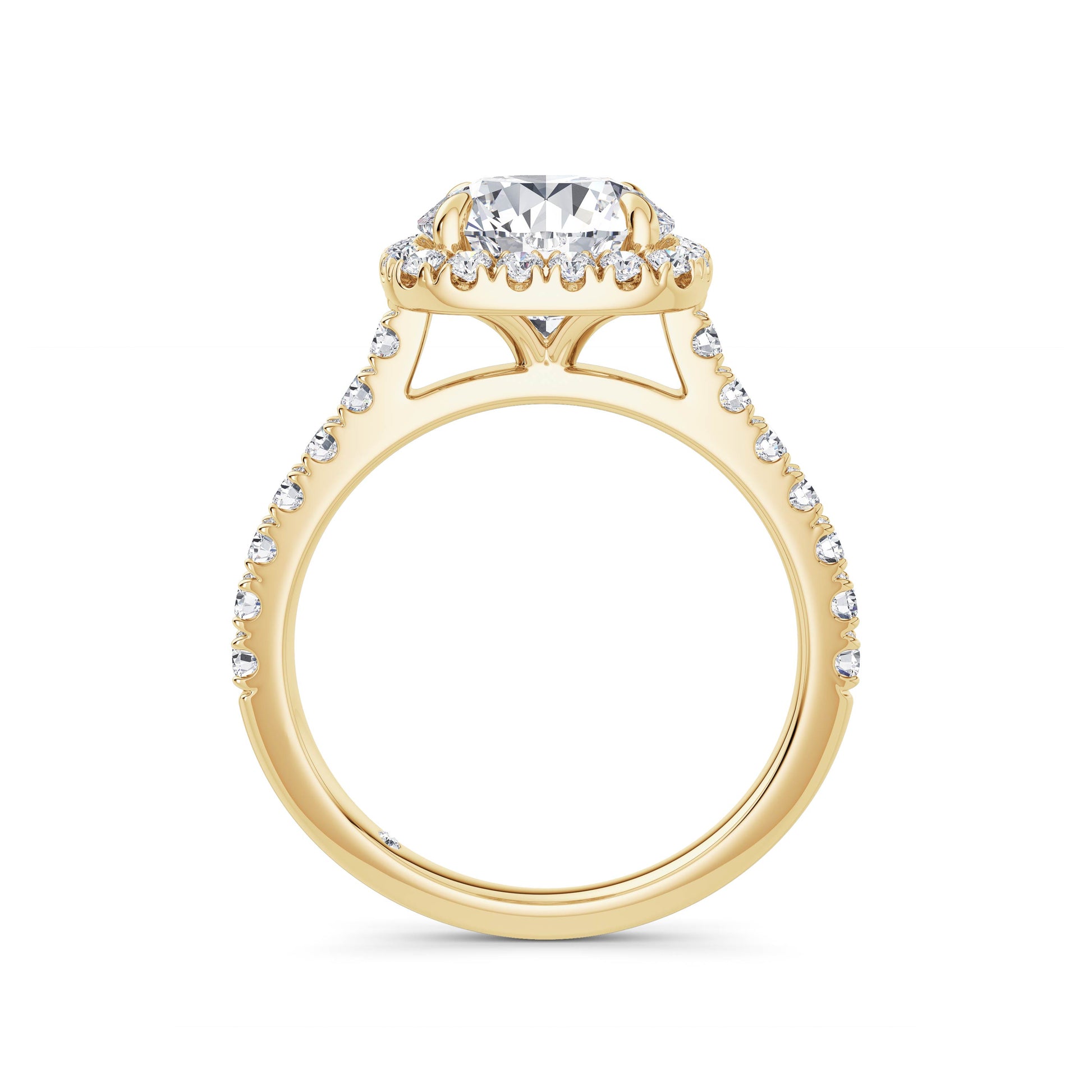 Heidi 18k Yellow Gold Round Halo