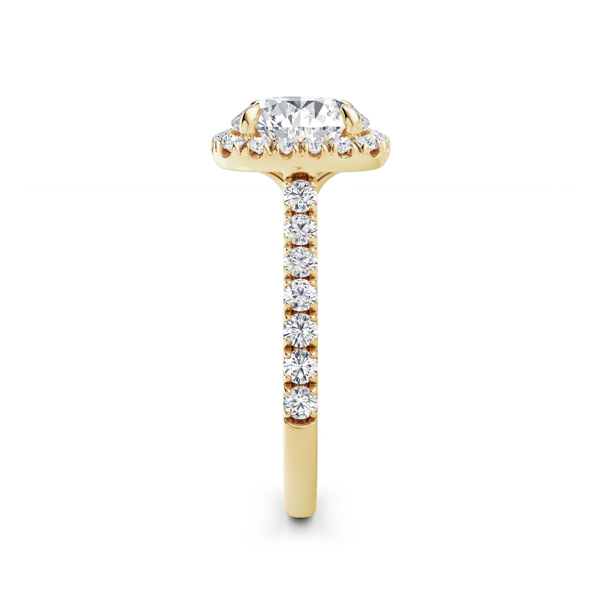 Heidi 18k Yellow Gold Round Halo