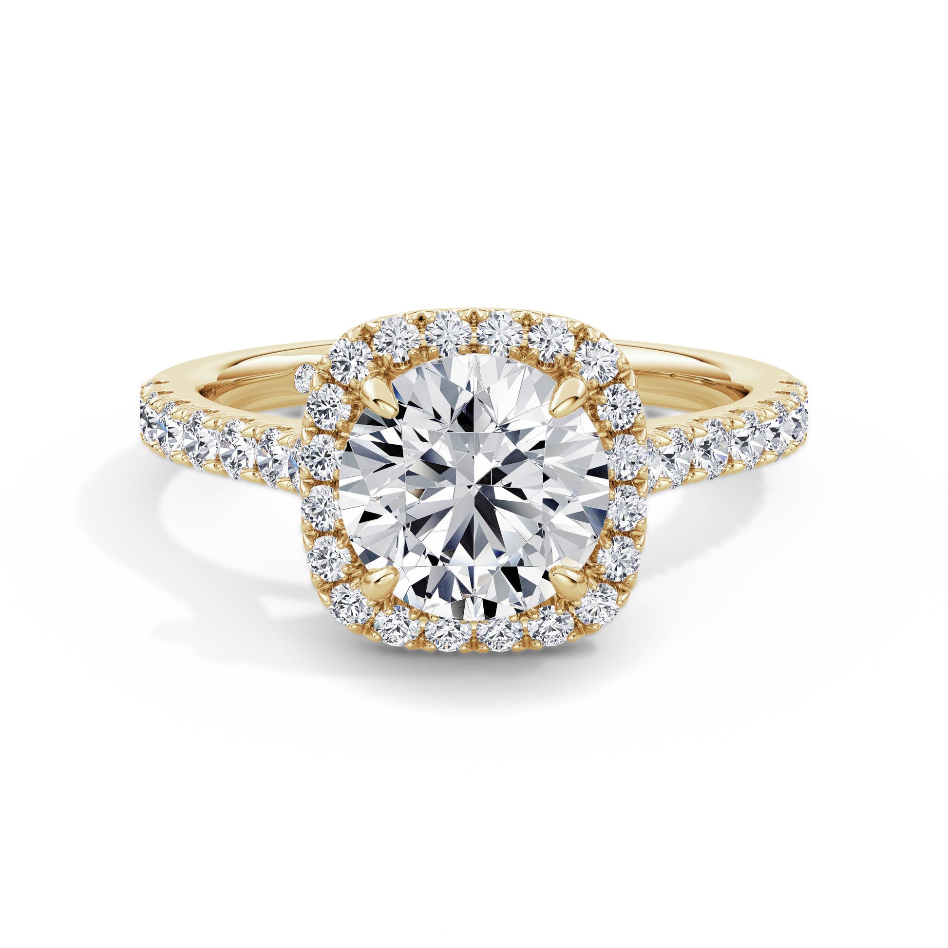 Heidi 18k Yellow Gold Round Halo