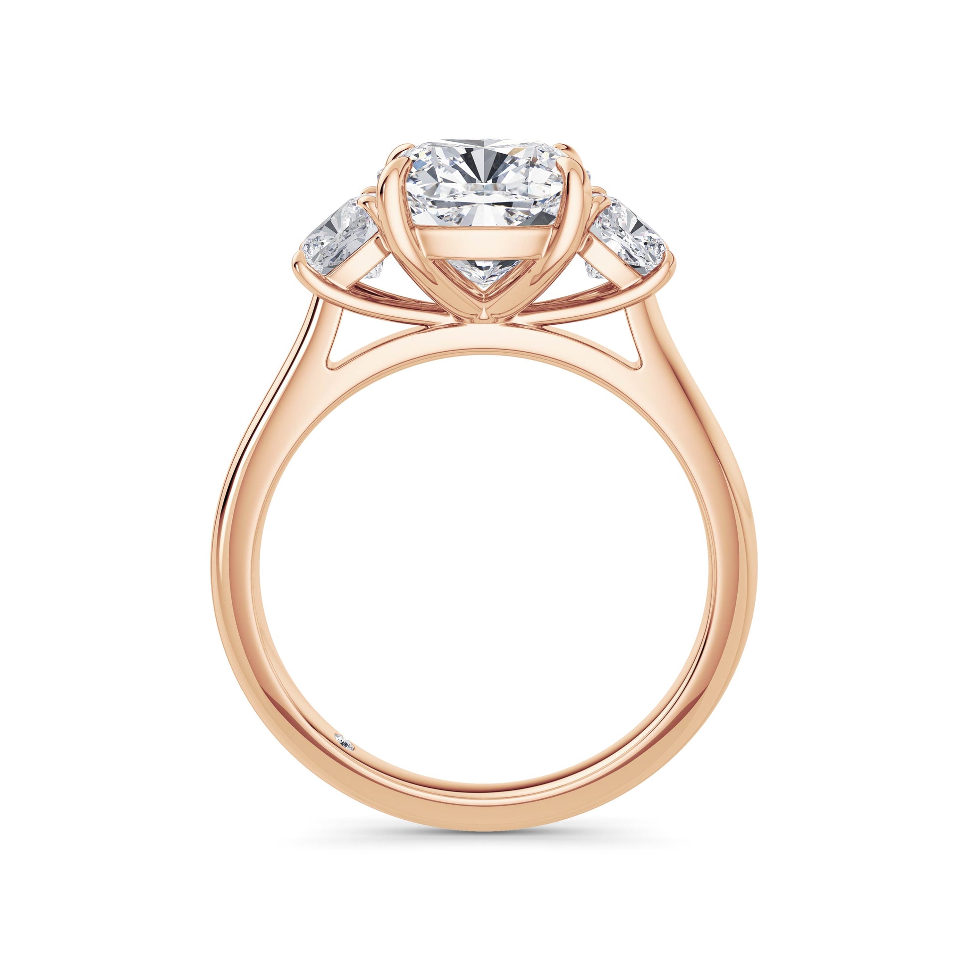 Joanna 18k Rose Gold Cushion Trilogy