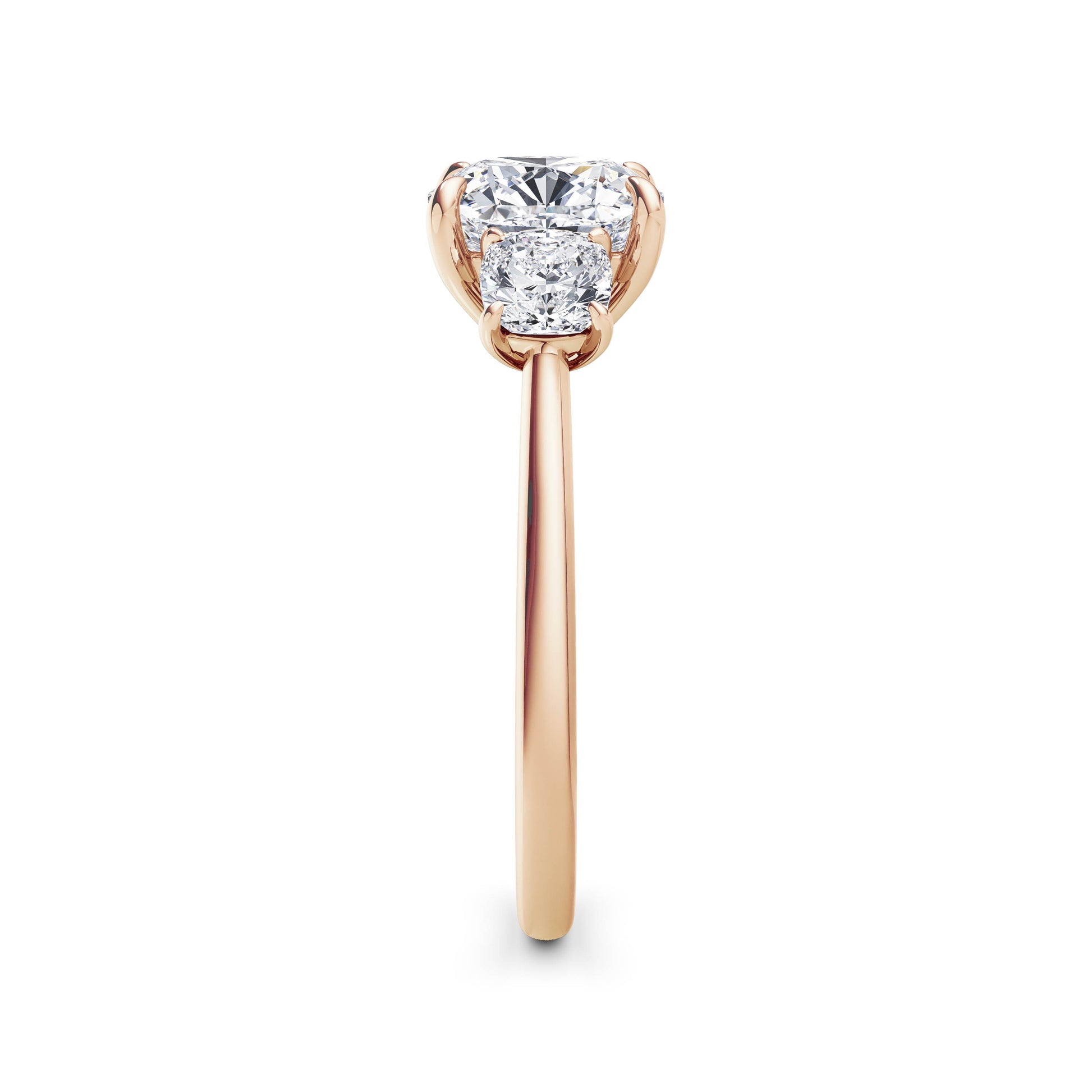 Joanna 18k Rose Gold Cushion Trilogy