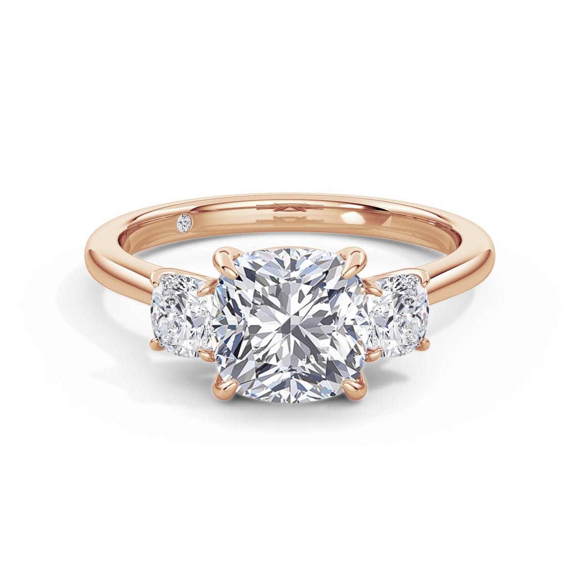 Joanna 18k Rose Gold Cushion Trilogy