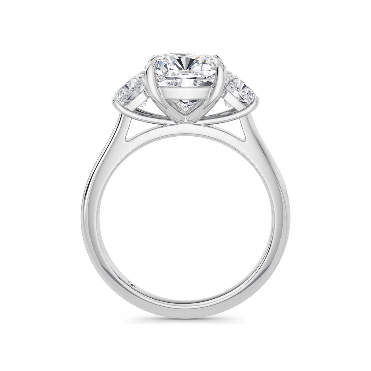 Joanna 18k White Gold Cushion Trilogy