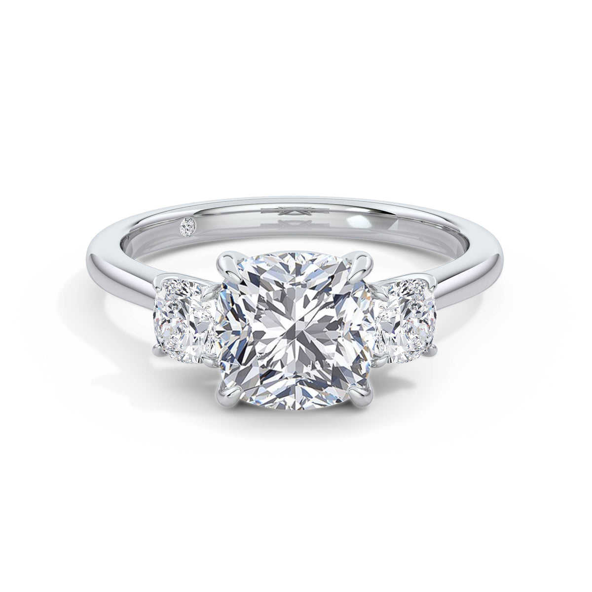 Joanna 18k White Gold Cushion Trilogy