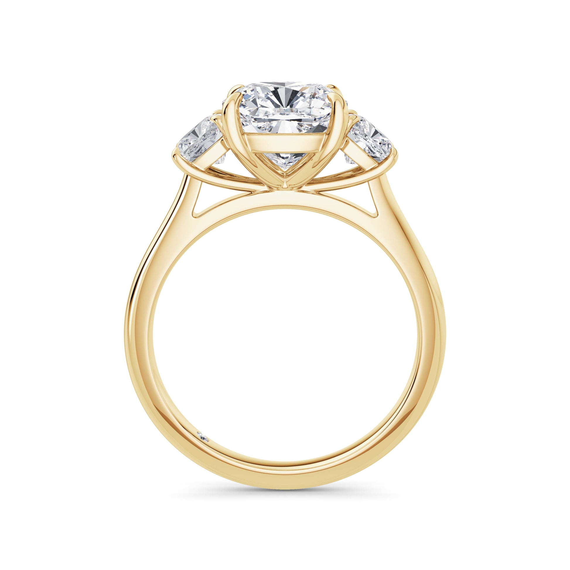 Joanna 18k Yellow Gold Cushion Trilogy
