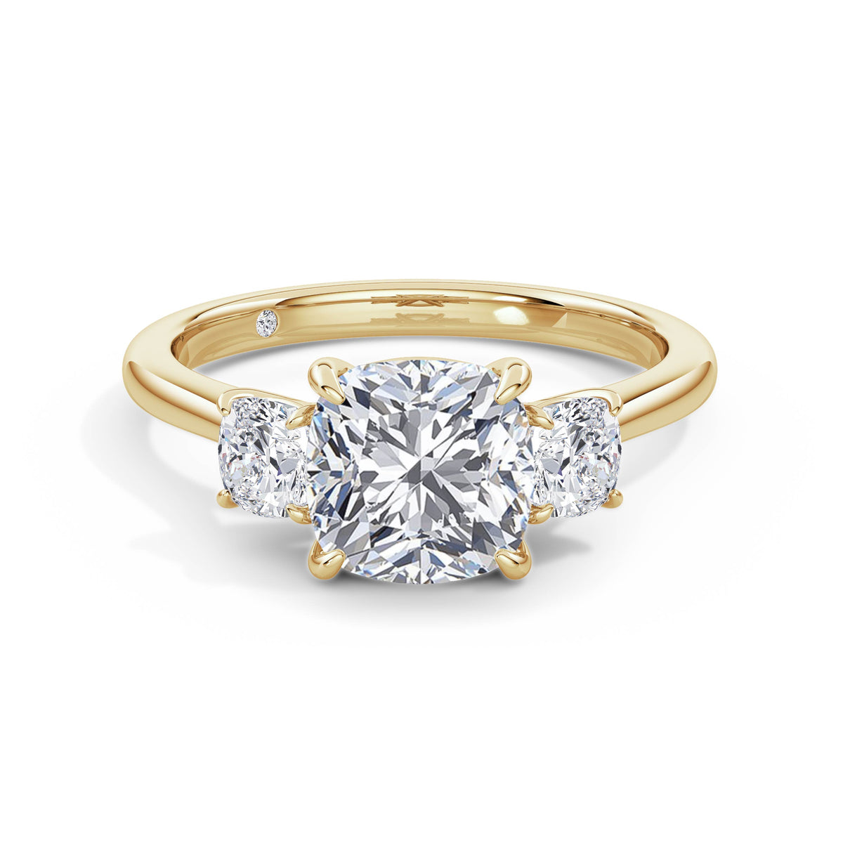 Joanna 18k Yellow Gold Cushion Trilogy