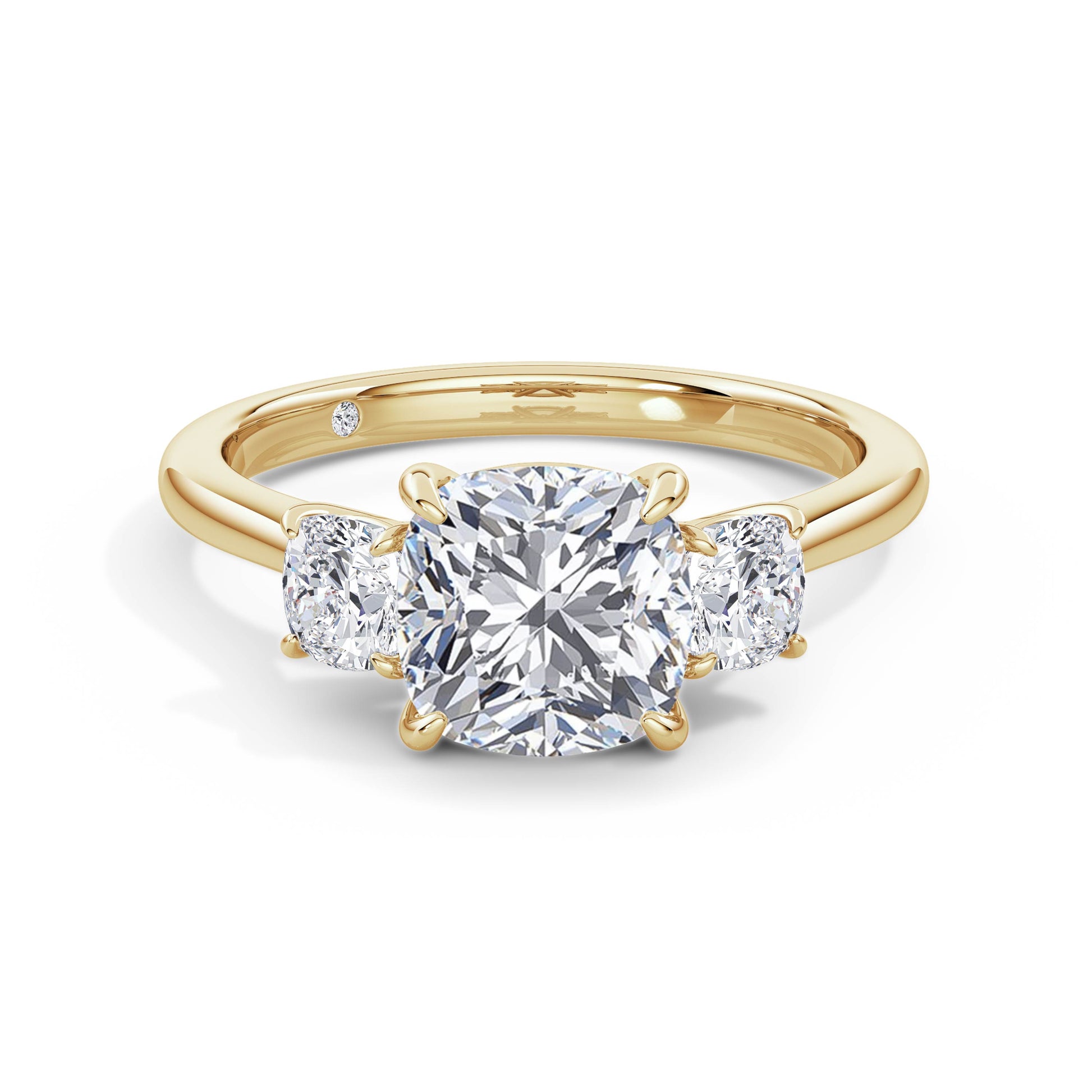 Joanna 18k Yellow Gold Cushion Trilogy