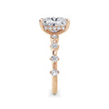 Joanna 18k Rose Gold Elongated Cushion Diamond Band