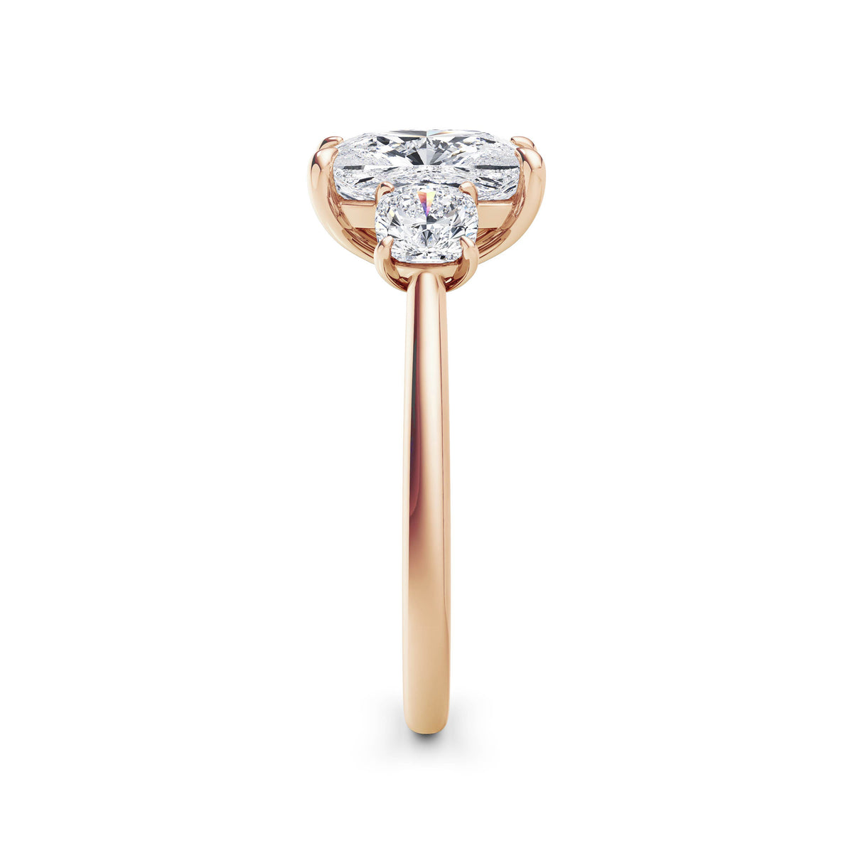 Joanna 18k Rose Gold Elongated Cushion Trilogy