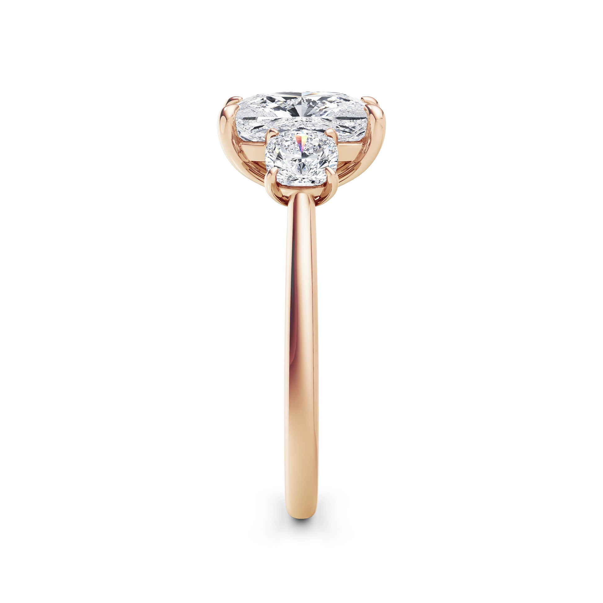 Joanna 18k Rose Gold Elongated Cushion Trilogy