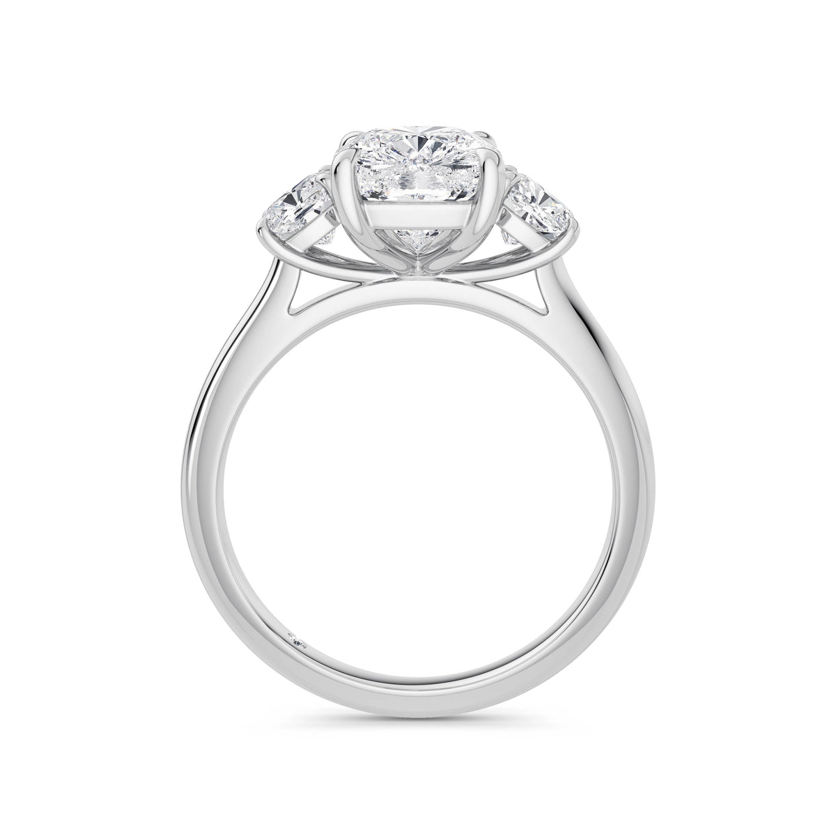 Joanna 18k White Gold Elongated Cushion Trilogy