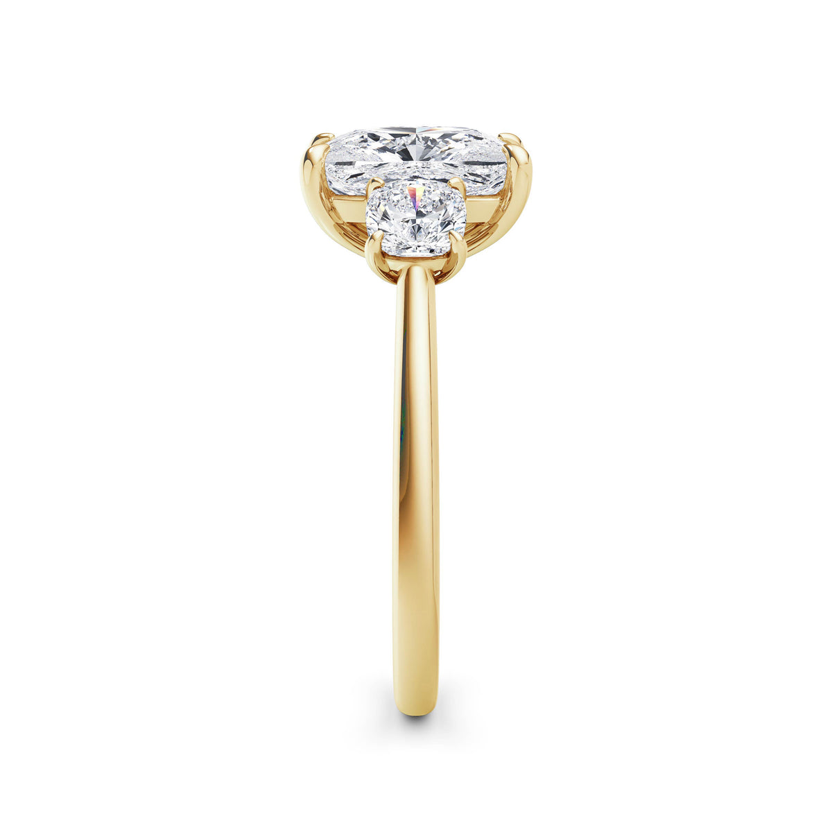 Joanna 18k Yellow Gold Elongated Cushion Trilogy