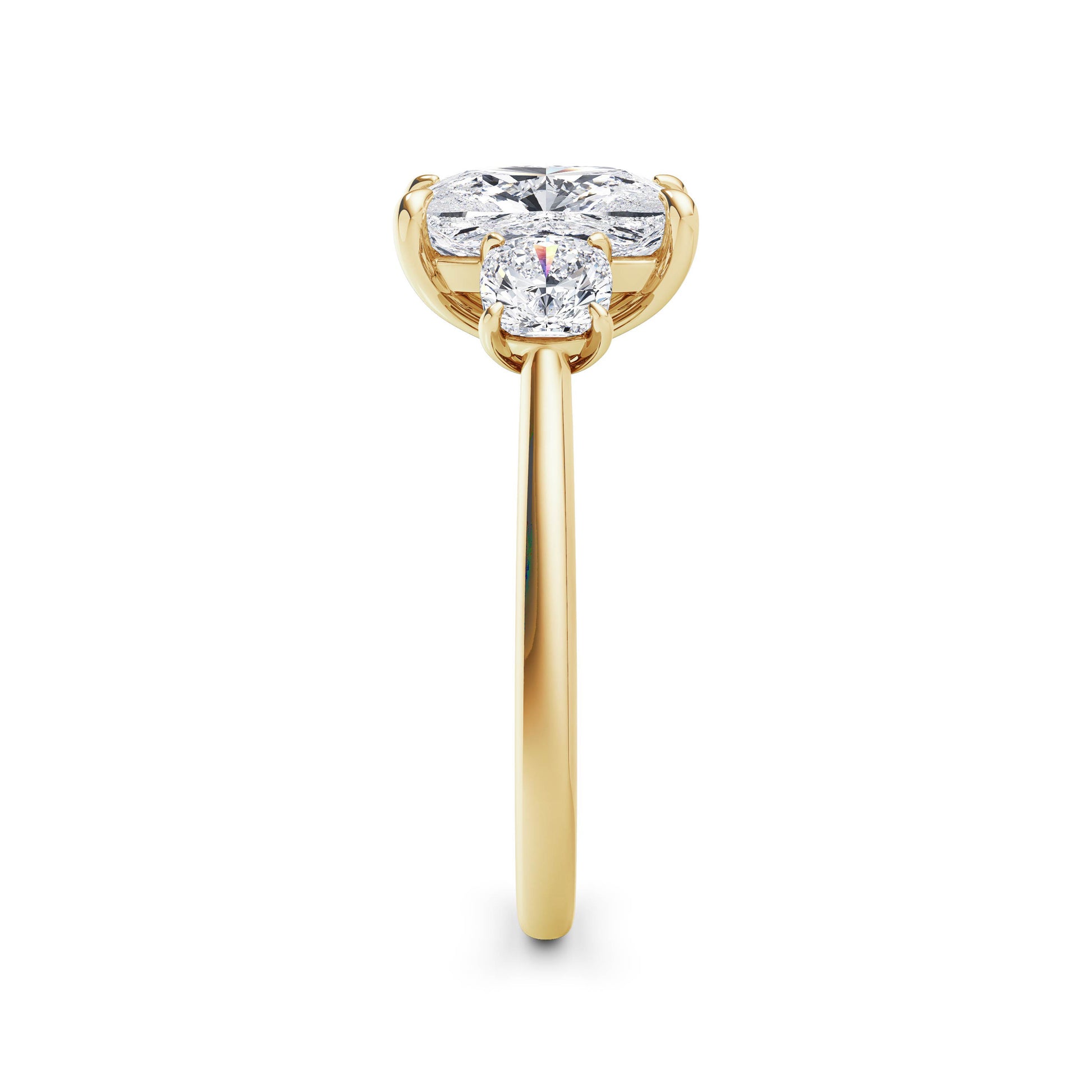 Joanna 18k Yellow Gold Elongated Cushion Trilogy