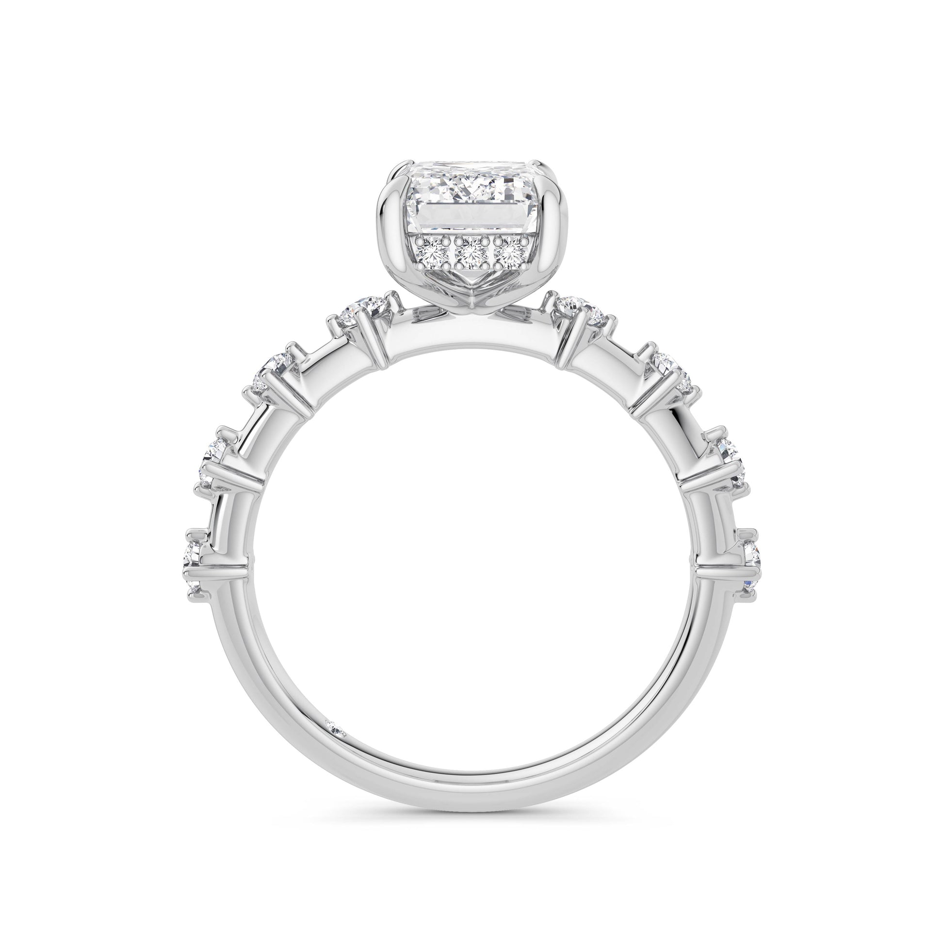 Joanna Platinum Emerald Diamond Band