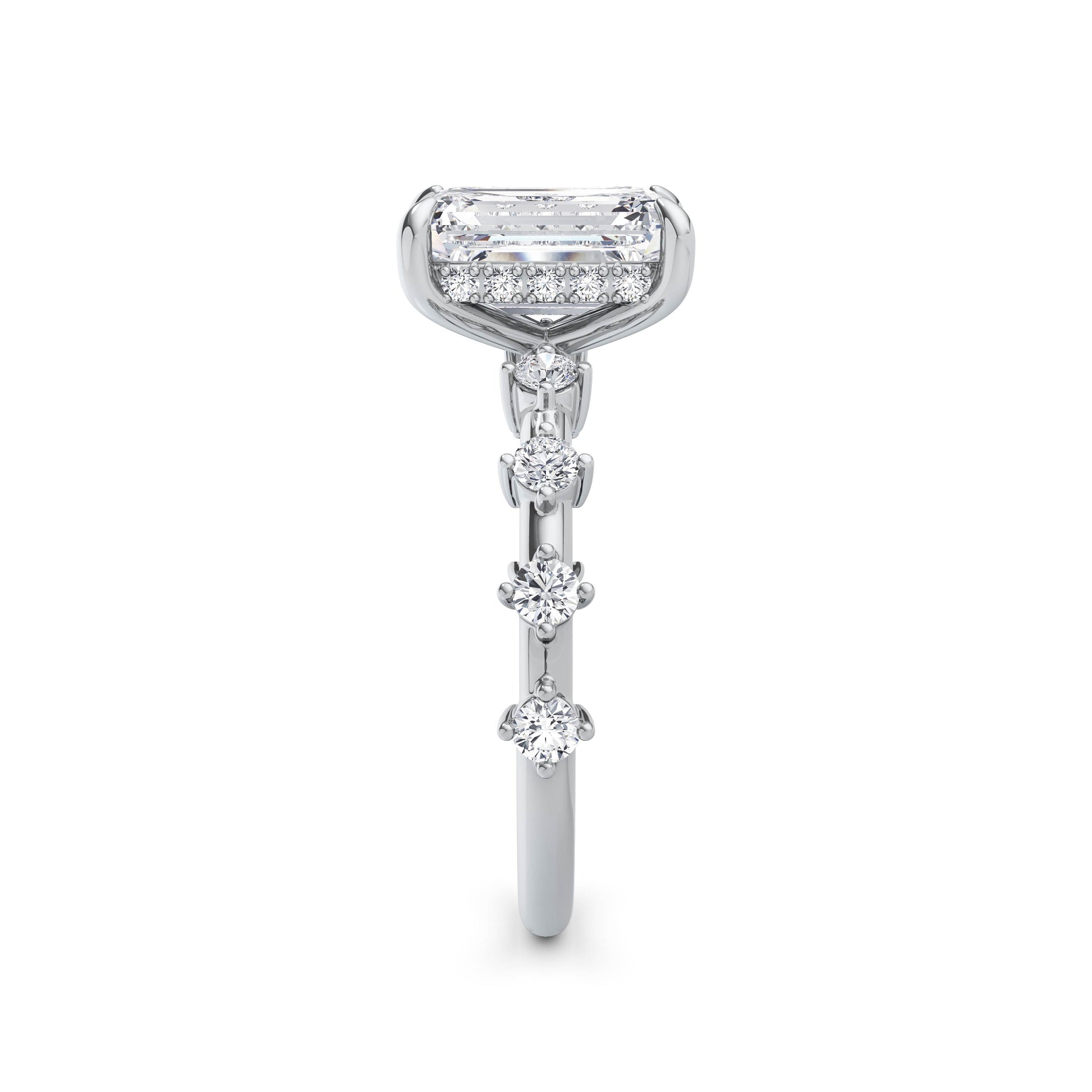 Joanna Platinum Emerald Diamond Band