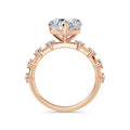 Joanna 18k Rose Gold Heart Diamond Band