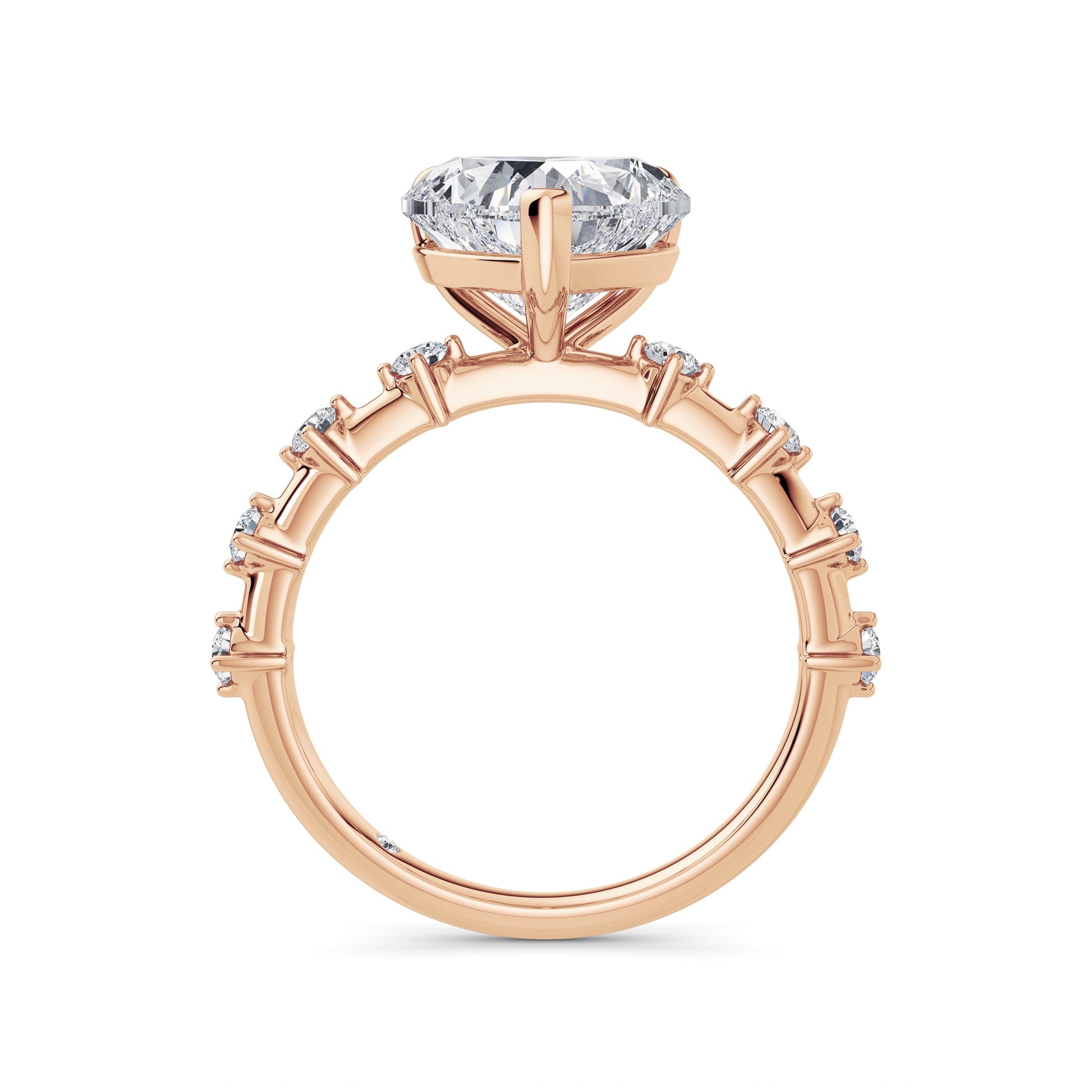 Joanna 18k Rose Gold Heart Diamond Band
