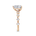 Joanna 18k Rose Gold Heart Diamond Band