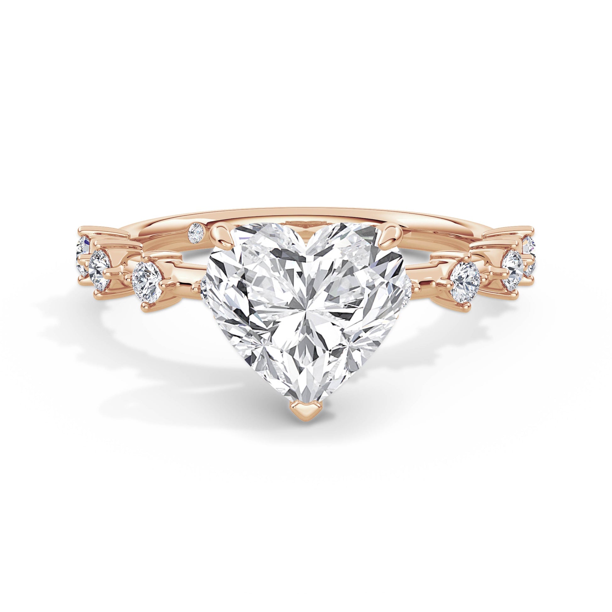 Joanna 18k Rose Gold Heart Diamond Band