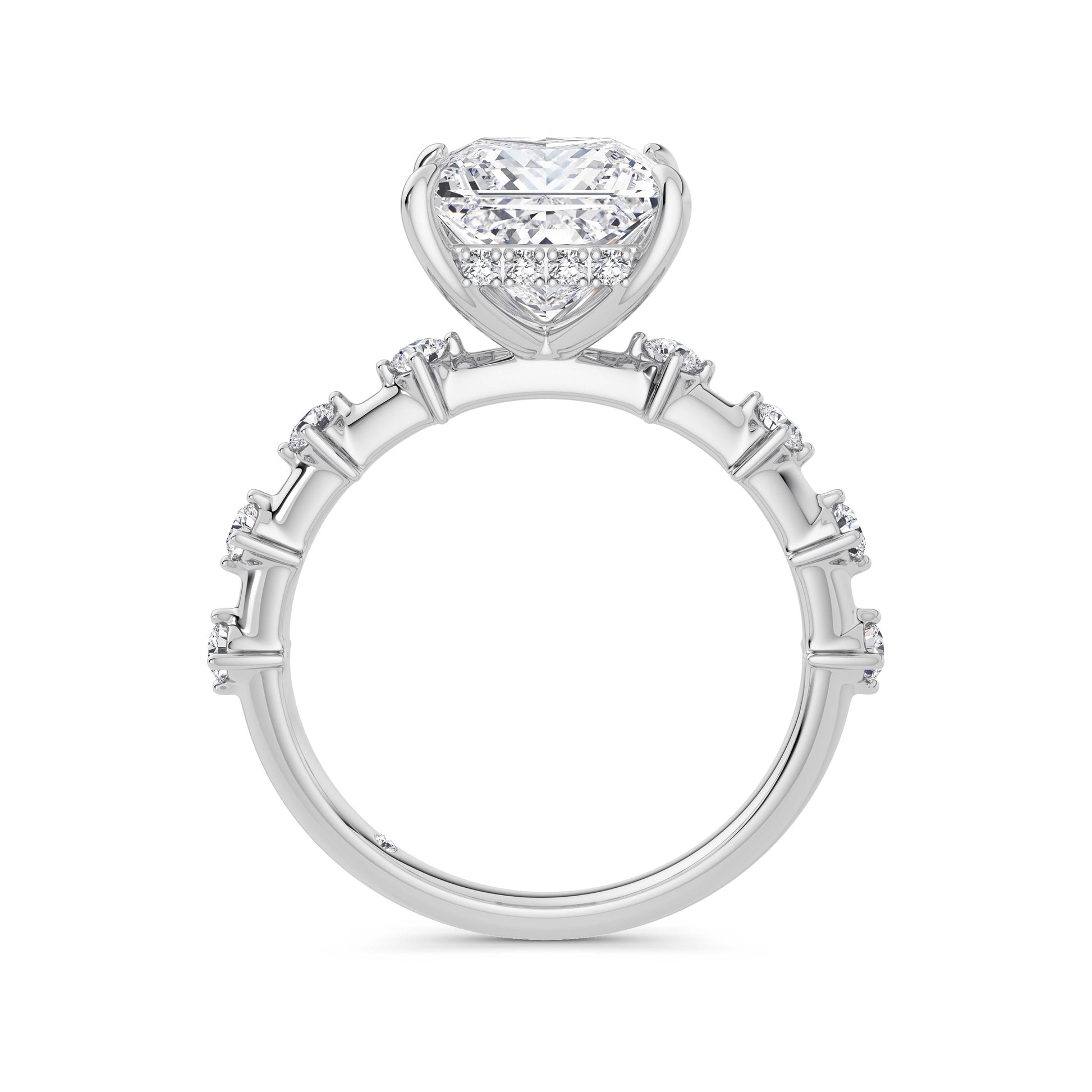 Joanna 18k White Gold Princess Diamond Band