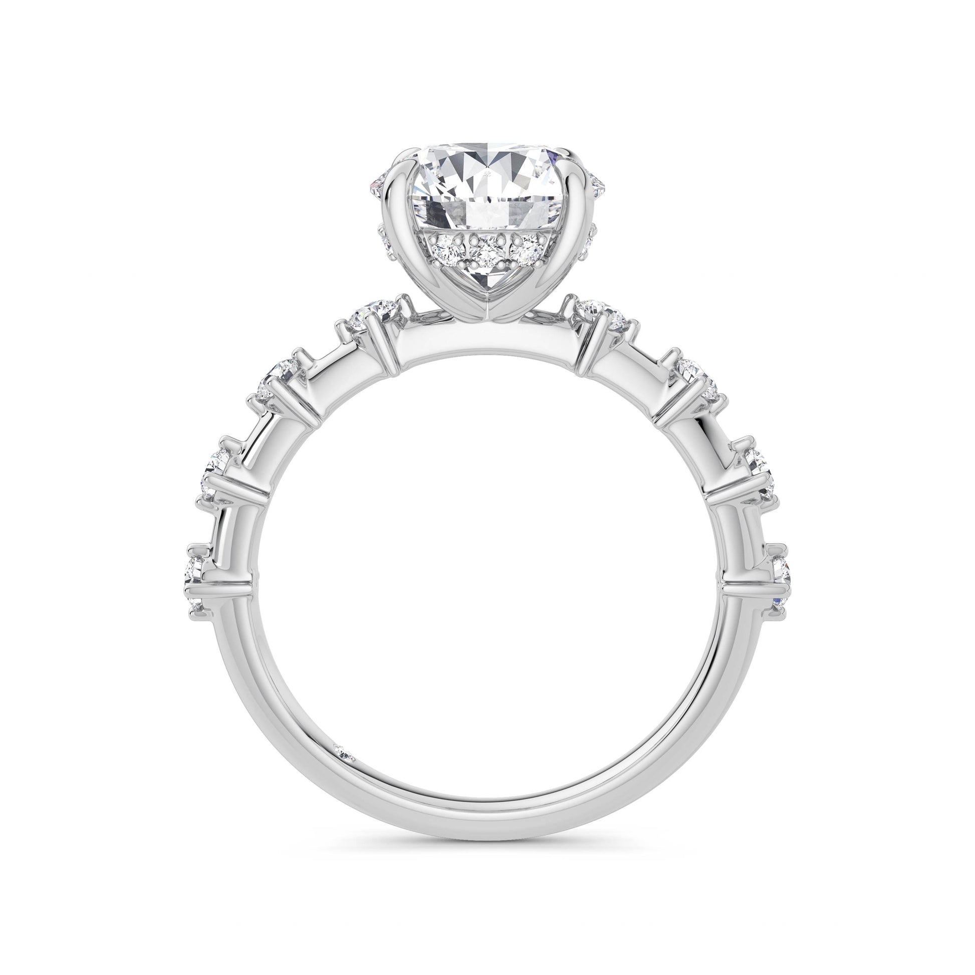 Joanna Platinum Round Diamond Band