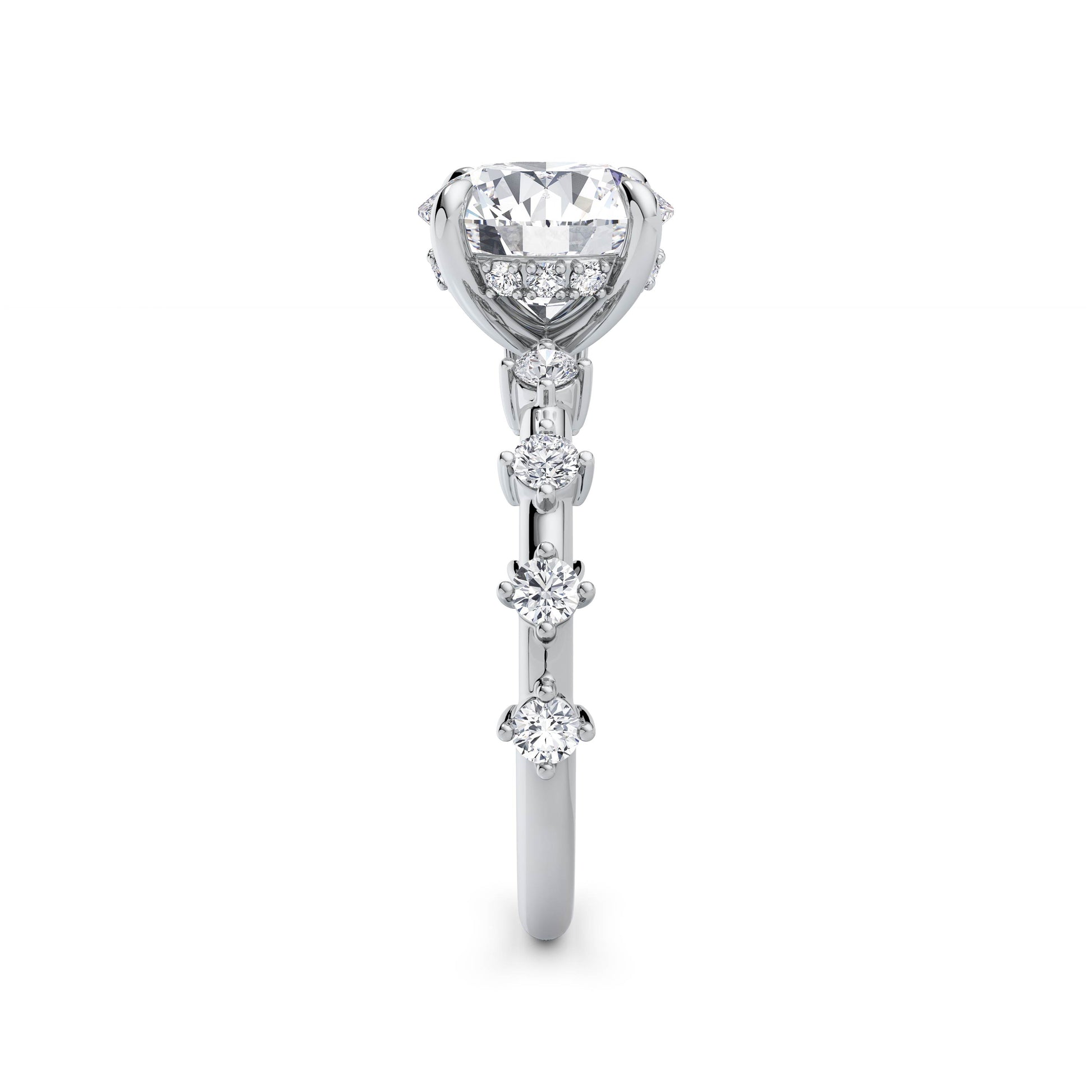 Joanna Platinum Round Diamond Band