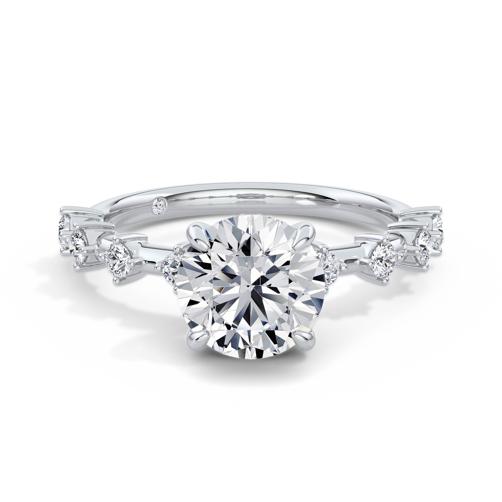 Joanna Platinum Round Diamond Band