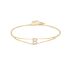 Lab-Grown Diamond Letter Bracelet Yellow Gold - B