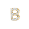 B Letter Lab-Grown Diamond Single Stud Earring Yellow Gold
