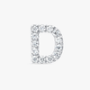 D Letter Lab-Grown Diamond Single Stud Earring White Gold