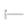 D Letter Lab-Grown Diamond Single Stud Earring White Gold