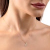E Letter Lab-Grown Diamond Pendant Yellow Gold