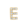 E Letter Lab-Grown Diamond Single Stud Earring Yellow Gold